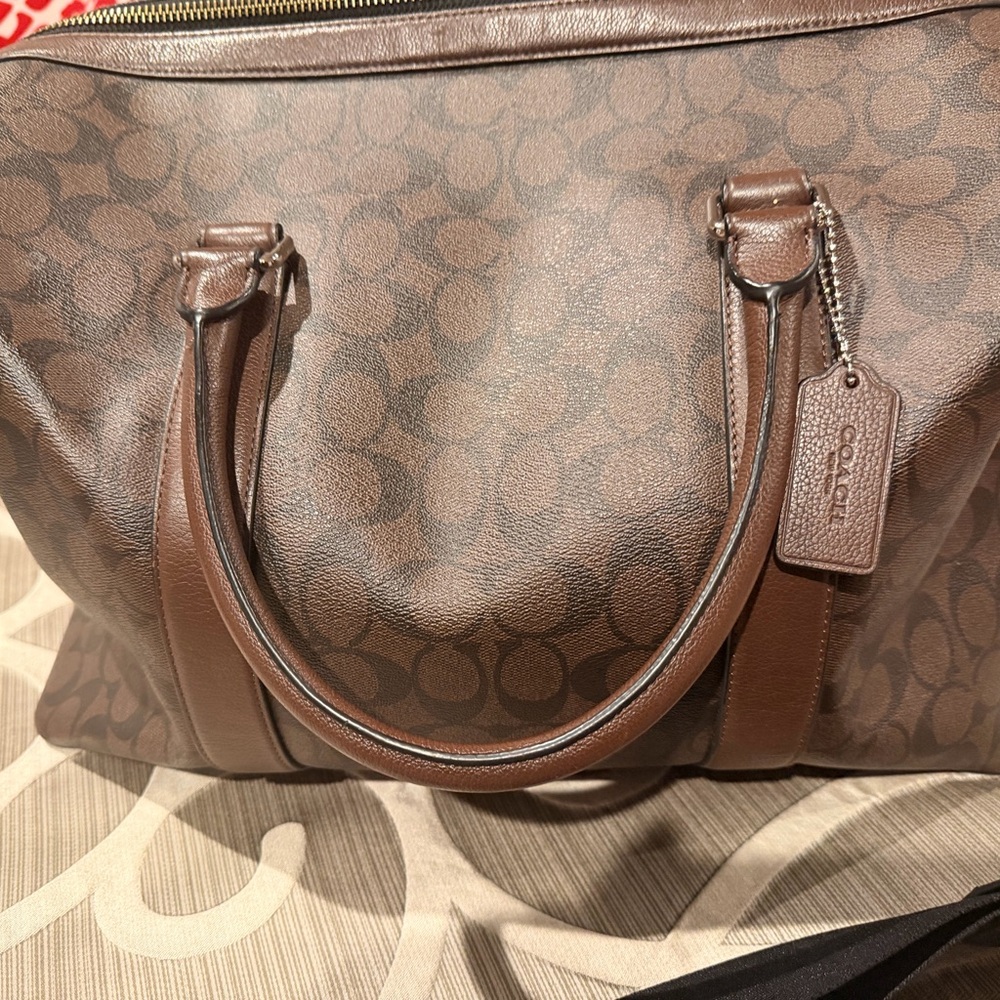 Coach Brown Leather Duffle Bag